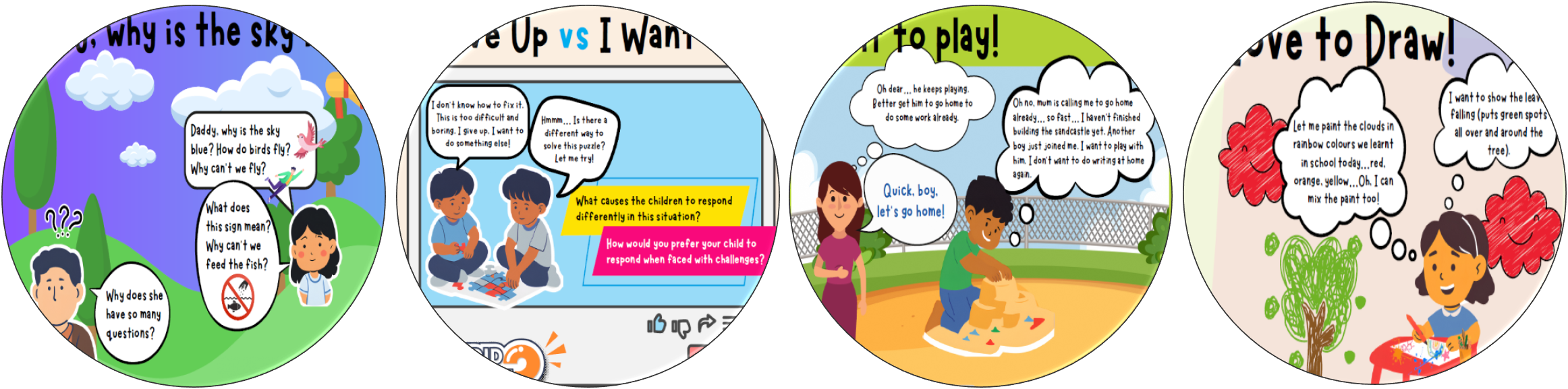Sample images from the parent infographics